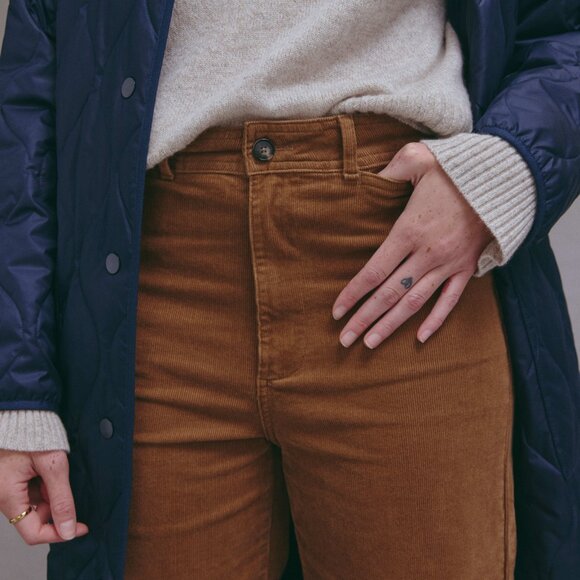 Everlane Women's Sailor Pant in Corduroy in Light Brown, Size 4 - Picture 4 of 4